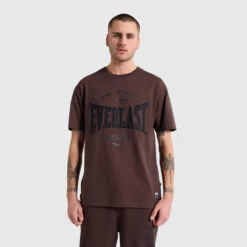 Tonal Applique Crew Tee - Brown