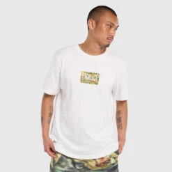 Coney Island Watercolour Short Sleeve Graphic Tee - Cream