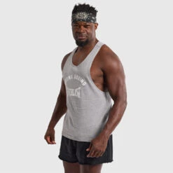 Lifters Stringer Tank - College Marle -Boxing Apparel Hub DWEMT660A GREY 01