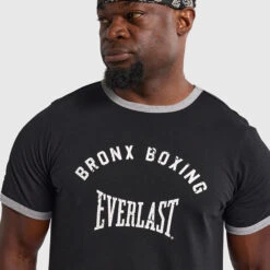 Lifters Ringer Tee - Black -Boxing Apparel Hub DWEMT661A BLACK 01