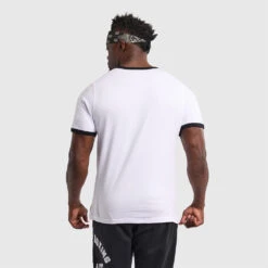 Lifters Ringer Tee - White -Boxing Apparel Hub DWEMT661A WHITE 05