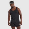 Lifters Fitted Waffle Tank - Black -Boxing Apparel Hub DWEMT665A BLACK 01