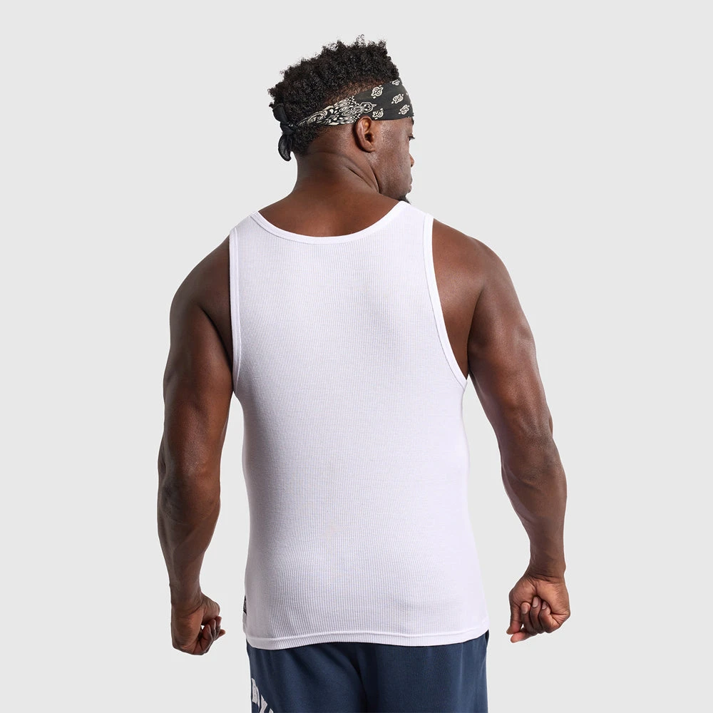 Lifters Fitted Waffle Tank - White 6 Lifters Fitted Waffle Tank - White - Image 4
