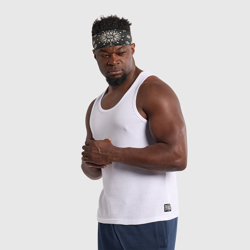 Lifters Fitted Waffle Tank - White 5 Lifters Fitted Waffle Tank - White - Image 3