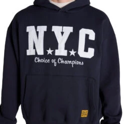 NYC Applique Hoodie - Vintage Navy -Boxing Apparel Hub DWEMT683A DWNVY 06