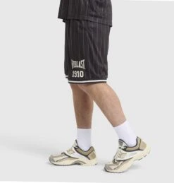 Pinstripe Mesh Court Shorts -Boxing Apparel Hub DWEMZ279A DWBLK 2